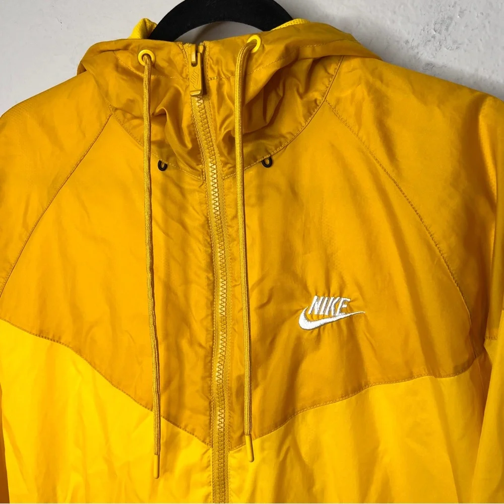 Nike Sportswear Windrunner Hooded Windbreaker Jacket Nylon Yellow Size M Men’s - Picture 9 of 16